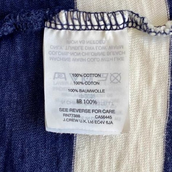 J. Crew Crewcuts Everyday Navy Blue & White Rugby Striped Tank Dress - Picture 5 of 7